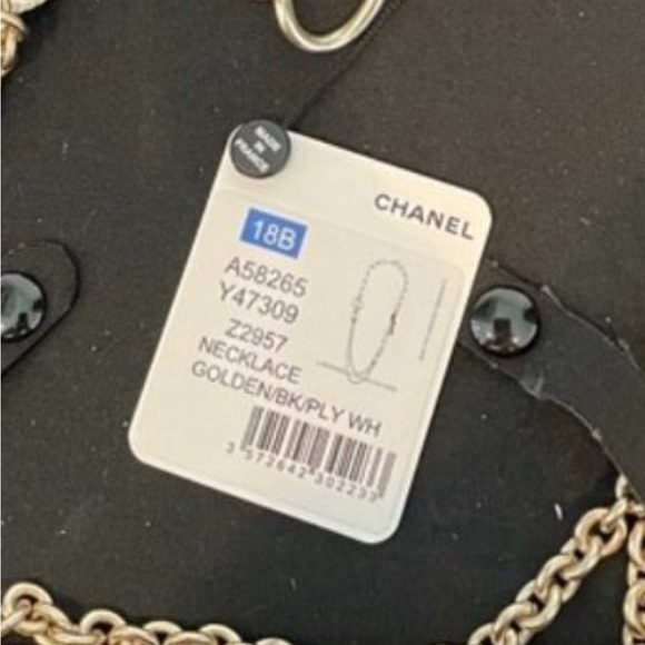 Chanel Metal Pearl Chain Paris Necklace - Picture 8 of 8